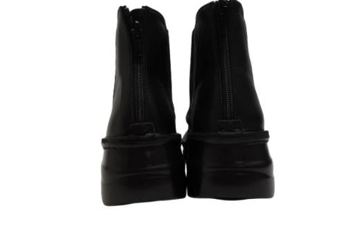 【インコルジェ 8438 ブラック】本革カジュアルサイドゴアブーツ